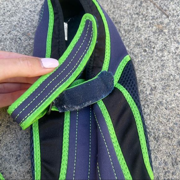 Navy Blue & Green Velcro Rubber Water Shoes | 11 - Picture 5 of 9
